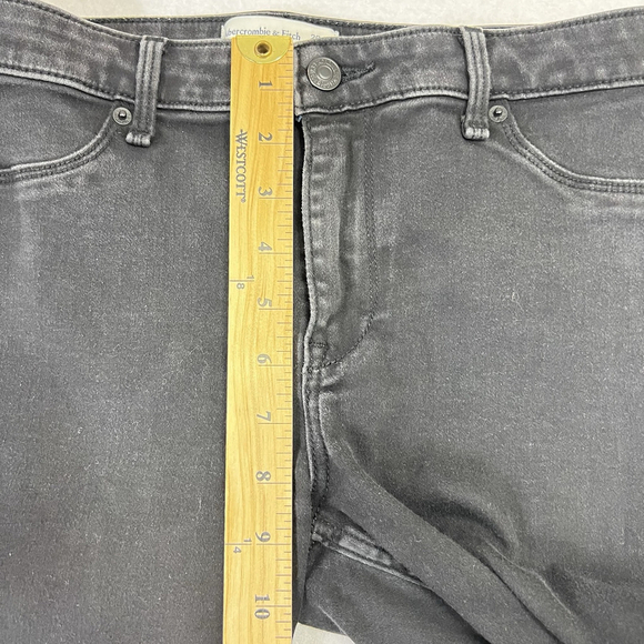 Abercrombie & Fitch Size 29/8 Harper Mid Rise Jean Legging Stretch Black - Picture 6 of 10